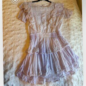 Love Shack Fancy Purple Mini Dress